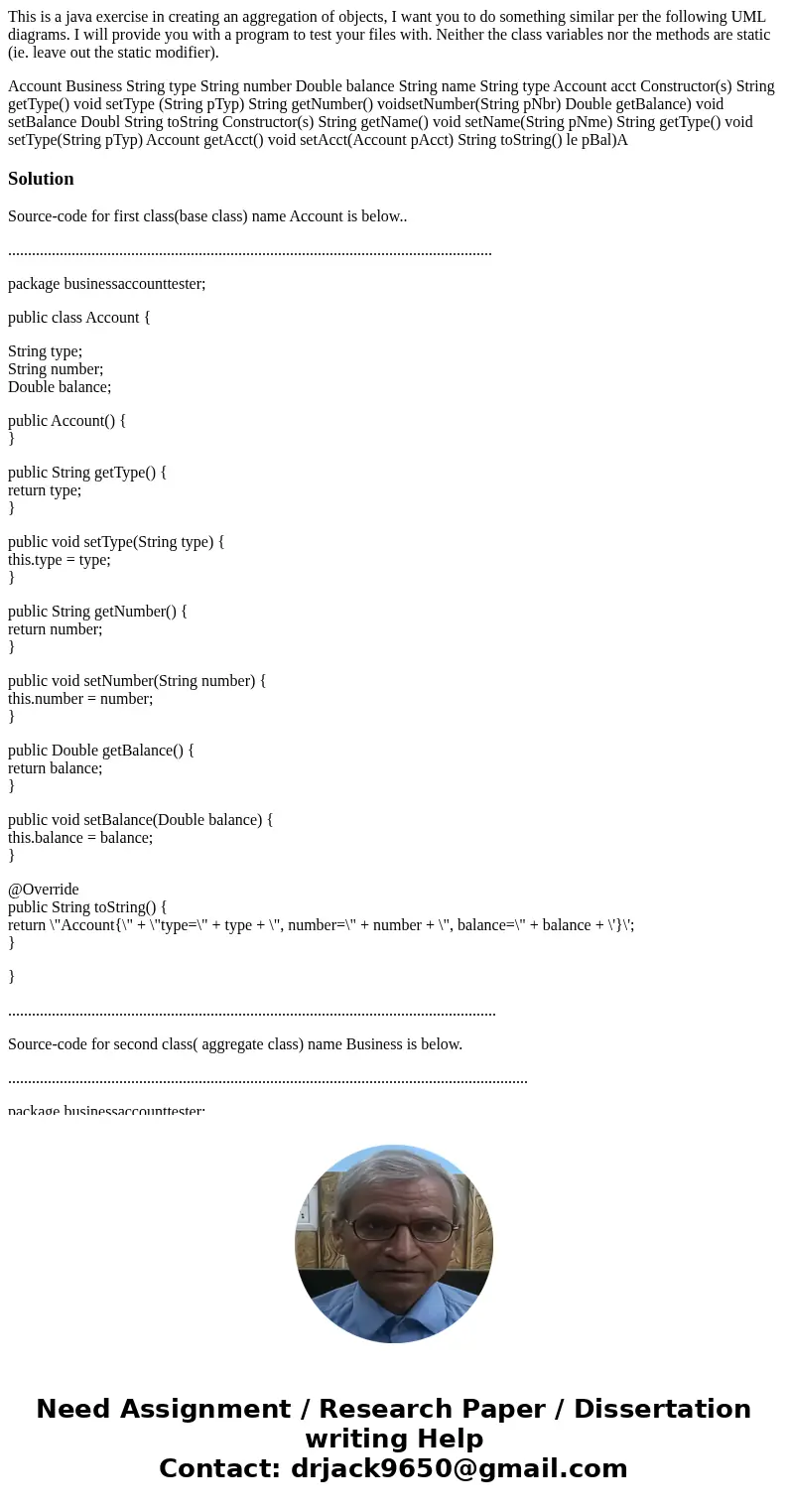 This is a java exercise in creating an aggregation of objects, I want you to do something similar per the following UML diagrams. I will provide you with a prog