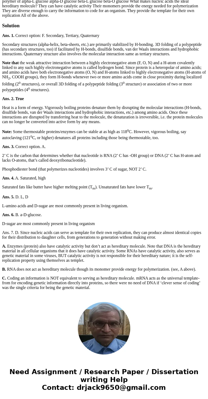What types of protein structure does or ion involve hydrogen bonding? Primary Secondary Tertiary Quaternary Secondary & tertiary Sec, tert & Quat Boili  What types of protein structure does or ion involve hydrogen bonding? Primary Secondary Tertiary Quaternary Secondary & tertiary Sec, tert & Quat Boili