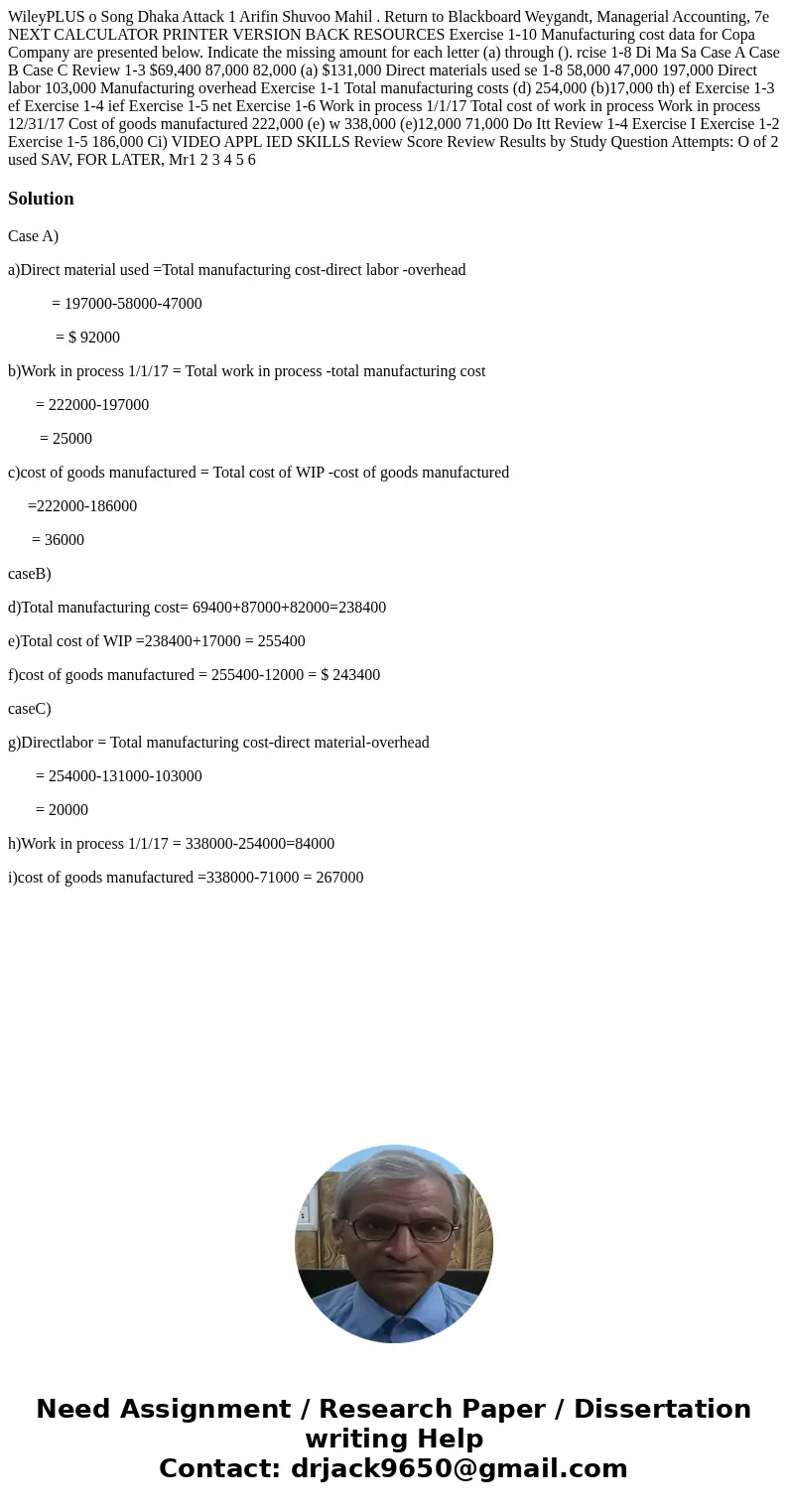 WileyPLUS o Song Dhaka Attack 1 Arifin Shuvoo Mahil . Return to Blackboard Weygandt, Managerial Accounting, 7e NEXT CALCULATOR PRINTER VERSION BACK RESOURCES E  WileyPLUS o Song Dhaka Attack 1 Arifin Shuvoo Mahil . Return to Blackboard Weygandt, Managerial Accounting, 7e NEXT CALCULATOR PRINTER VERSION BACK RESOURCES E