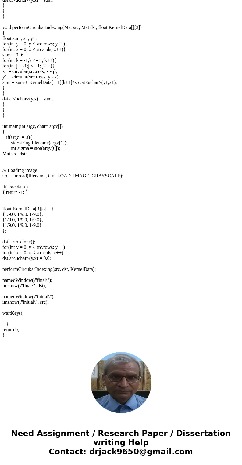 Write a C/C++ code to perform convolution on a 2D image (in a .ppm file P6 with 11400^+6800 pixels) using a gaussian blur filter (averaged) with standard devia  Write a C/C++ code to perform convolution on a 2D image (in a .ppm file P6 with 11400^+6800 pixels) using a gaussian blur filter (averaged) with standard devia