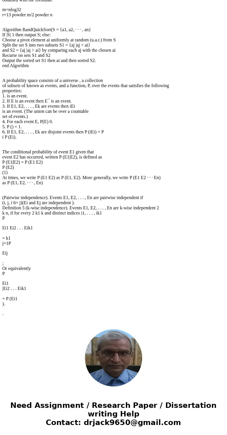 You\'re given a fair coin and asked to sample uniformly a number from {0,1,2,3,4}. Give a randomized algorithm and analyze the expected running time of your alg You\'re given a fair coin and asked to sample uniformly a number from {0,1,2,3,4}. Give a randomized algorithm and analyze the expected running time of your alg