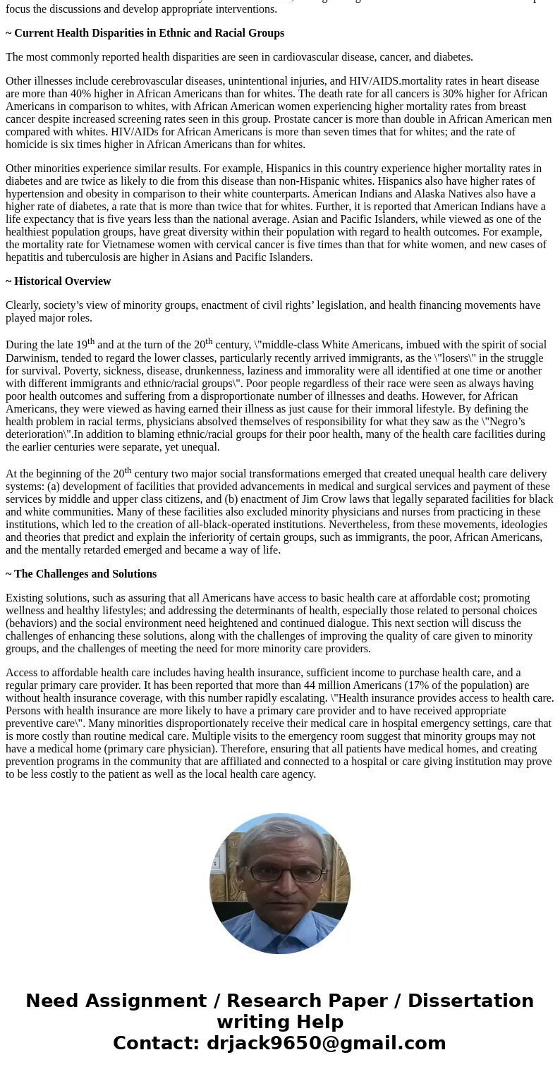 1 page and cite source. Thank you. What are the implications for hospitals regarding diversity and disparity in healthcare treatment?SolutionDISPARITIES IN HEAL 1 page and cite source. Thank you. What are the implications for hospitals regarding diversity and disparity in healthcare treatment?SolutionDISPARITIES IN HEAL