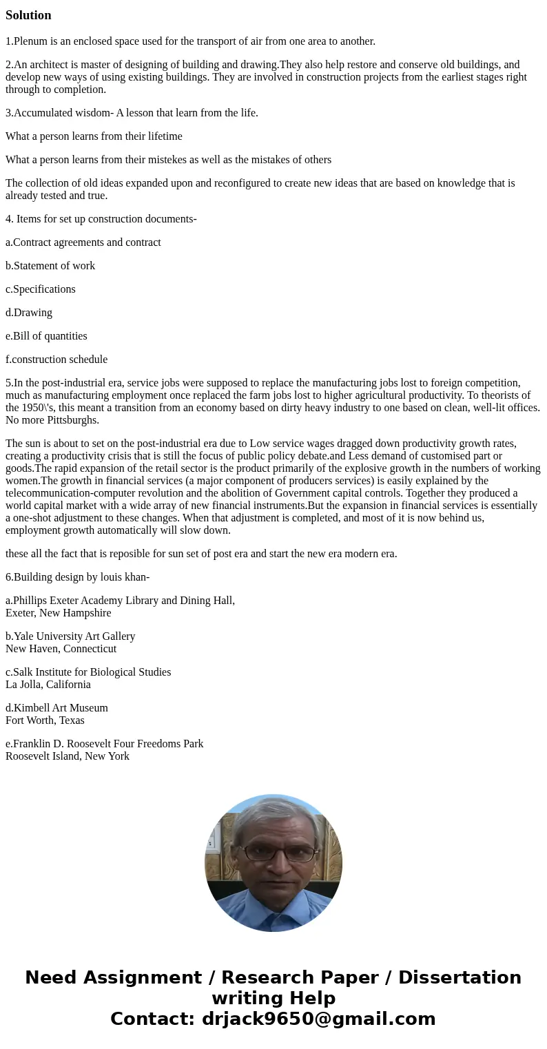 (1 pt) A \'plenum\' is: a. A path of light coming through a building b. An C. The d. enclosed space used for the transport of air from one area to another coll  (1 pt) A \'plenum\' is: a. A path of light coming through a building b. An C. The d. enclosed space used for the transport of air from one area to another coll