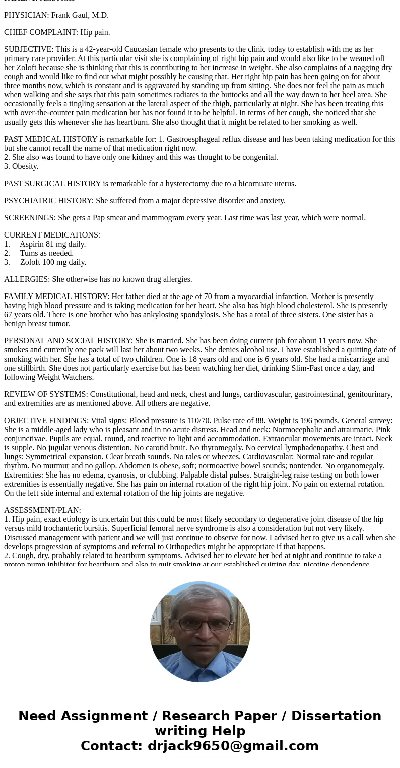 1.1 LOCATION: Inpatient, Hospital PATIENT: Elaine Snow PHYSICIAN: Andy Martinez, M.D. ADMITTING DIAGNOSIS: Endometrial hyperplasia and postmenopausal bleeding.  1.1 LOCATION: Inpatient, Hospital PATIENT: Elaine Snow PHYSICIAN: Andy Martinez, M.D. ADMITTING DIAGNOSIS: Endometrial hyperplasia and postmenopausal bleeding.
