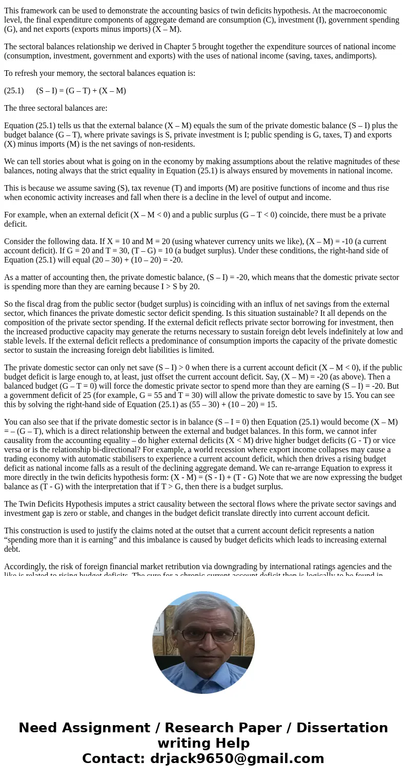 Because of the close co-movement between the budget deficit and the current account deficit, the two are often referred to as “twin deficits”. Explain in detail Because of the close co-movement between the budget deficit and the current account deficit, the two are often referred to as “twin deficits”. Explain in detail