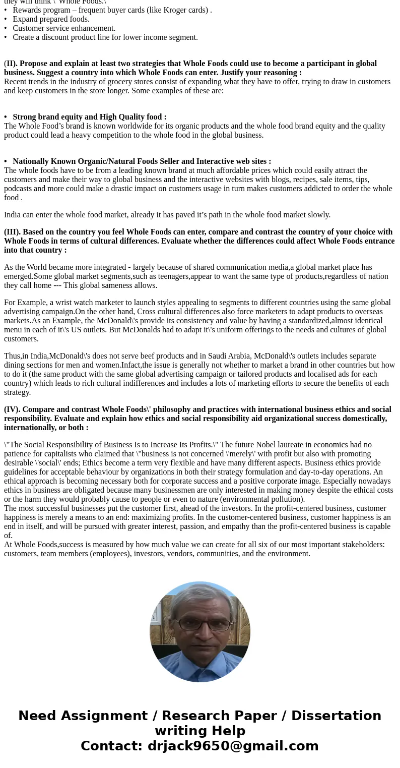 Case Study: Whole Foods Market Customers entering a Whole Foods store are greeted with a visual feast: bright red peppers and glossy green avocados in a colorfu Case Study: Whole Foods Market Customers entering a Whole Foods store are greeted with a visual feast: bright red peppers and glossy green avocados in a colorfu