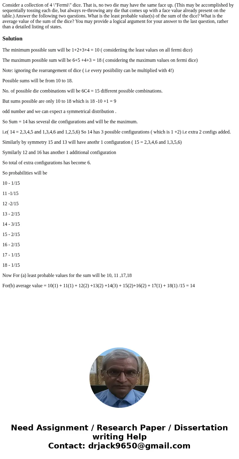 Consider a collection of 4 \  Consider a collection of 4 \