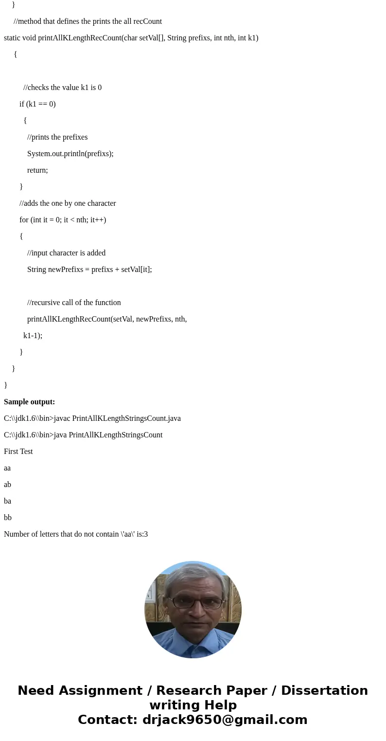 count the number of n letter word of the alphabet ? = (a, b) that don\'t contain the string aa Implement in JAVA. Question 2 {a,b} that do Write a function that count the number of n letter word of the alphabet ? = (a, b) that don\'t contain the string aa Implement in JAVA. Question 2 {a,b} that do Write a function that