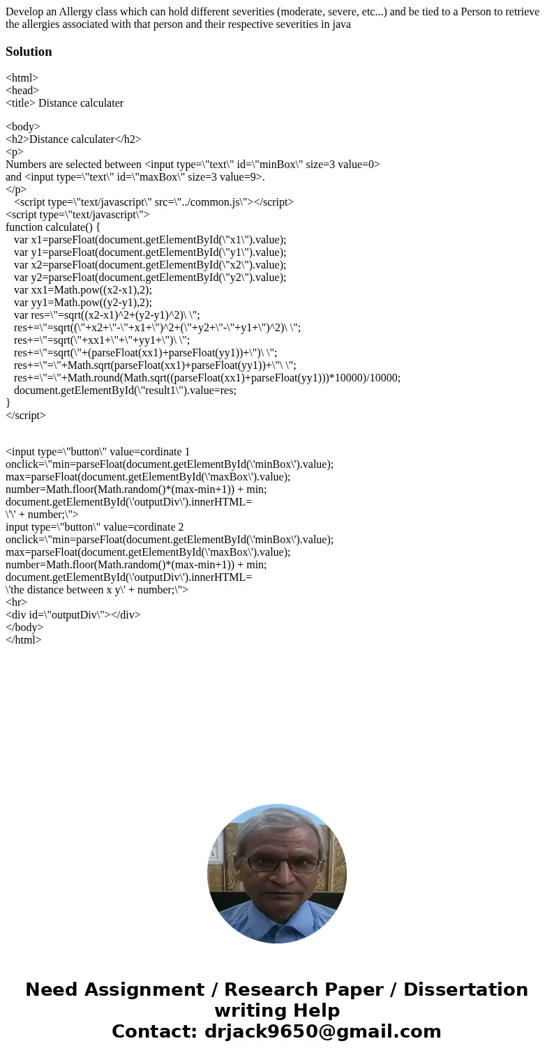 Develop an Allergy class which can hold different severities (moderate, severe, etc...) and be tied to a Person to retrieve the allergies associated with that p Develop an Allergy class which can hold different severities (moderate, severe, etc...) and be tied to a Person to retrieve the allergies associated with that p
