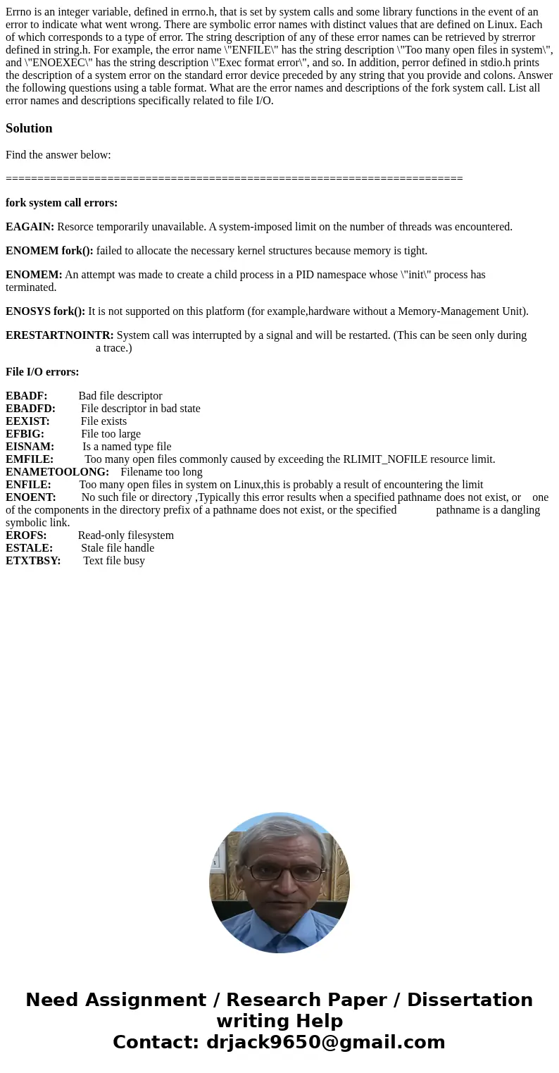 Errno is an integer variable, defined in errno.h, that is set by system calls and some library functions in the event of an error to indicate what went wrong.   Errno is an integer variable, defined in errno.h, that is set by system calls and some library functions in the event of an error to indicate what went wrong.