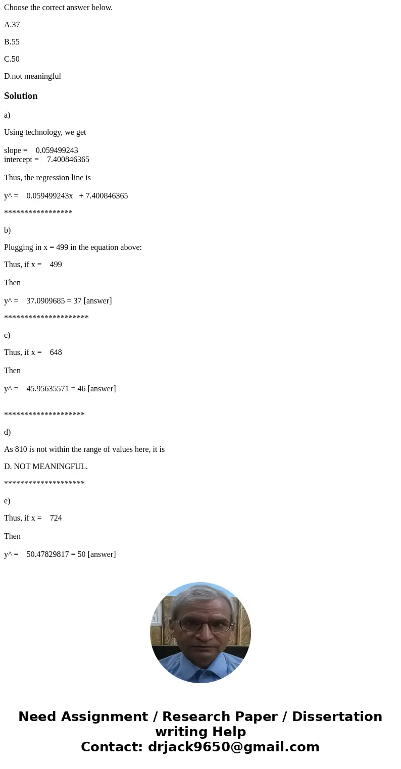 Find the equation of the regression line for the given data. Then construct a scatter plot of the data and draw the regression line. (The pair of variables have