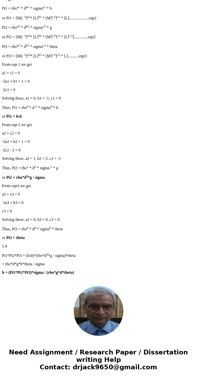 Fluid Dynamics The capillary rise h of a liquid in a tube varies with tube diameter d, gravity g, fluid density rho, surface tension sigma, and the contact angl Fluid Dynamics The capillary rise h of a liquid in a tube varies with tube diameter d, gravity g, fluid density rho, surface tension sigma, and the contact angl
