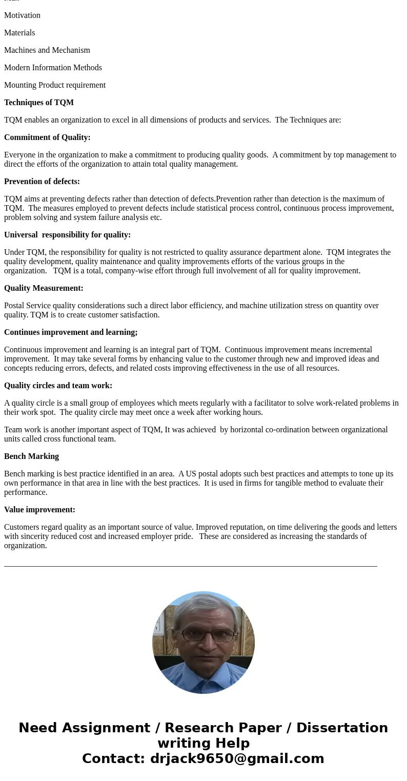 For the Final Paper use the U.S. Postal Service (USPS) as the main organization to critically analyze and provide suggested improvements steps/actions based on  For the Final Paper use the U.S. Postal Service (USPS) as the main organization to critically analyze and provide suggested improvements steps/actions based on