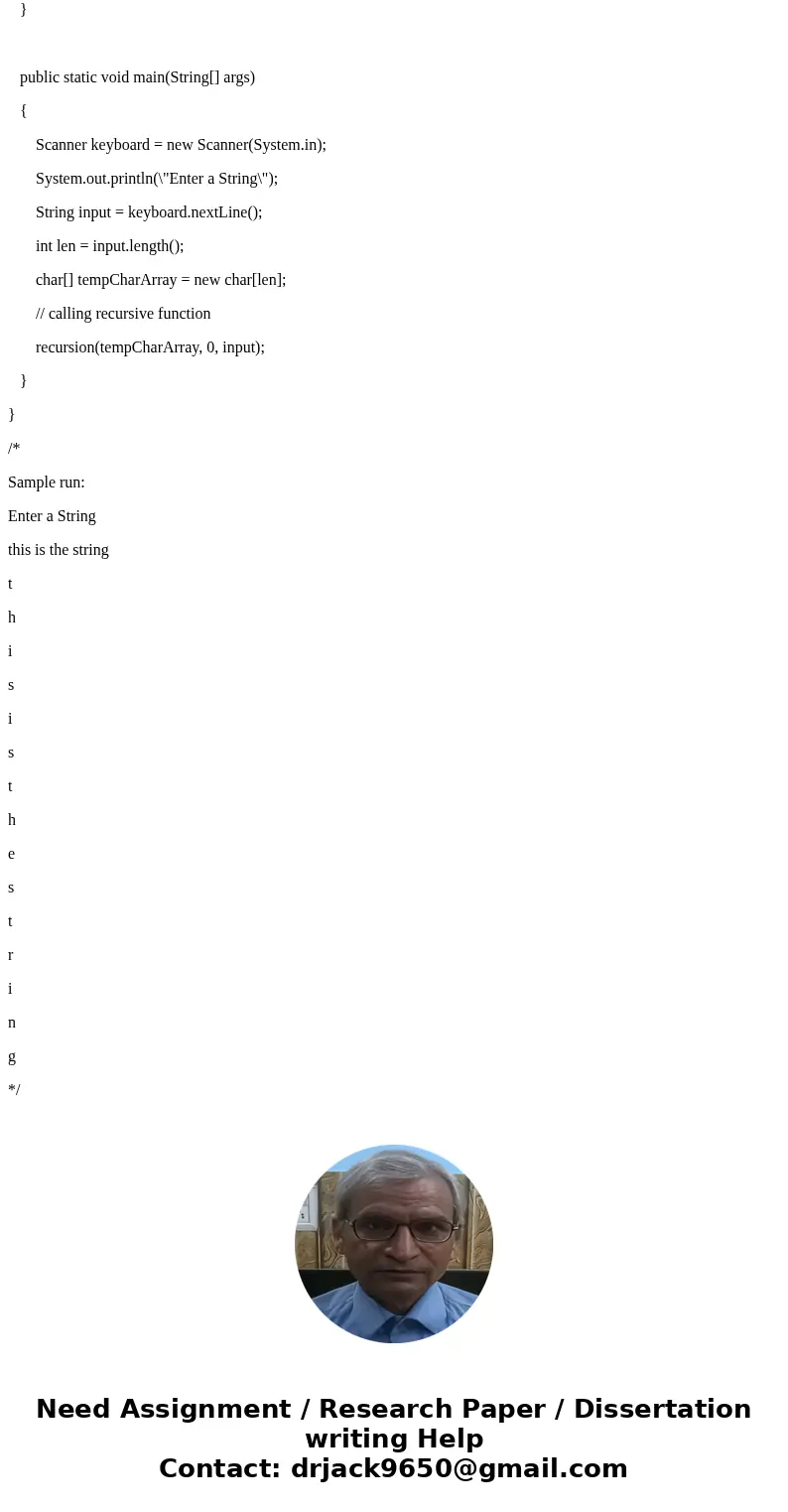 How can I write a code to output the same result as this code but using recursion in java. public class Recursion{ public static void main(String[] args) { Scan