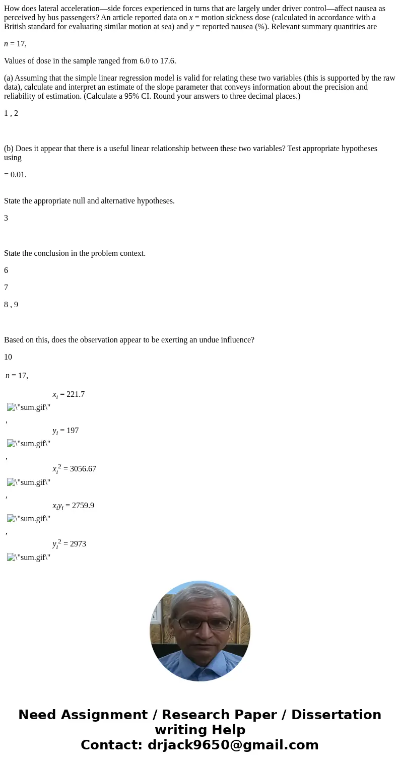 How does lateral acceleration—side forces experienced in turns that are largely under driver control—affect nausea as perceived by bus passengers? An article re