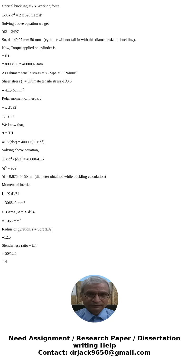 I want the lightest possible polycarbonate push rod that will have a circular cross section, be 50 mm long, and able to support 800 N. My vendor sells polycarb  I want the lightest possible polycarbonate push rod that will have a circular cross section, be 50 mm long, and able to support 800 N. My vendor sells polycarb