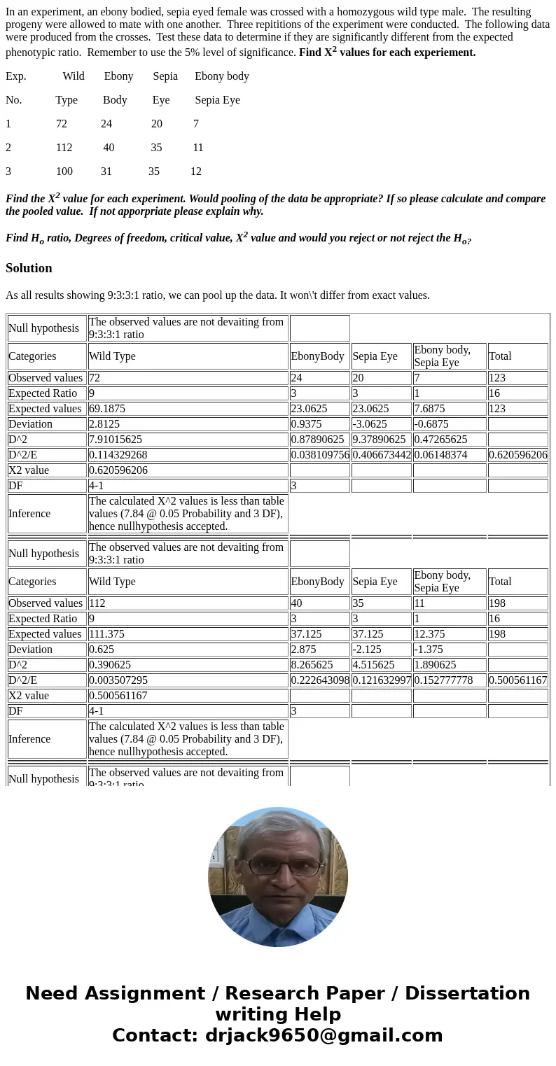 In an experiment, an ebony bodied, sepia eyed female was crossed with a homozygous wild type male. The resulting progeny were allowed to mate with one another. 