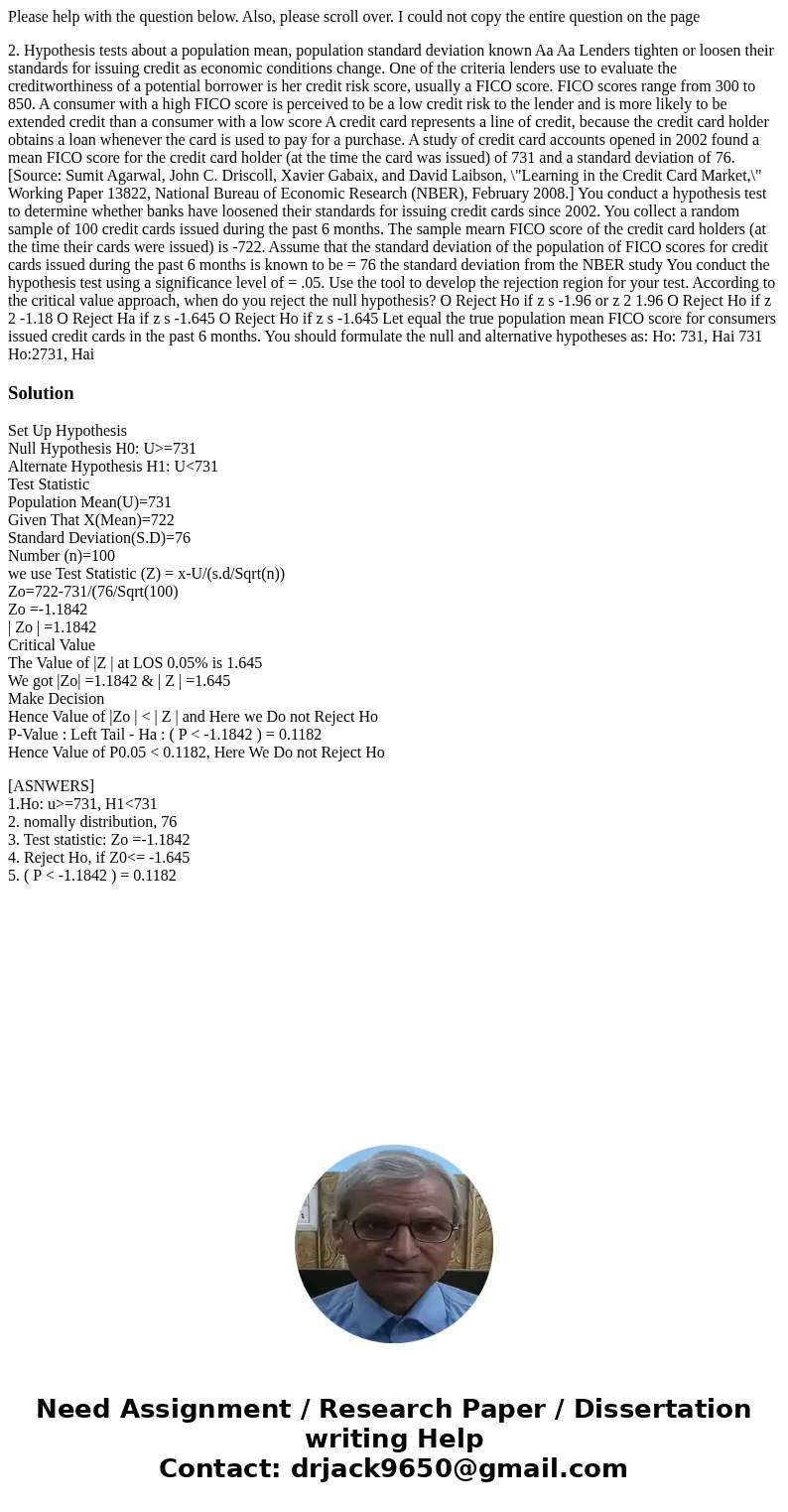 Please help with the question below. Also, please scroll over. I could not copy the entire question on the page 2. Hypothesis tests about a population mean, pop Please help with the question below. Also, please scroll over. I could not copy the entire question on the page 2. Hypothesis tests about a population mean, pop