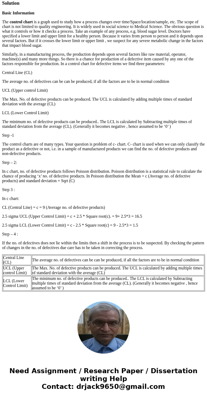 please i need a complete step by step answer this is related to quality control engineering Q :-1 A control chart is used to control a process by counting the n please i need a complete step by step answer this is related to quality control engineering Q :-1 A control chart is used to control a process by counting the n