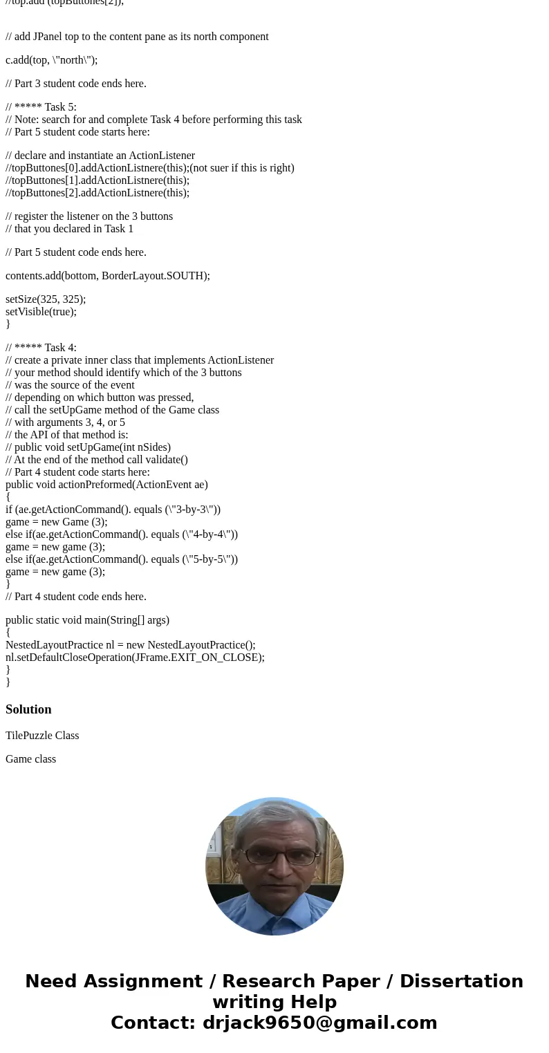 /* Practice using layouts Anderson, Franceschi */ import javax.swing.*; import java.awt.*; import java.awt.event.*; public class NestedLayoutPractice extends JF /* Practice using layouts Anderson, Franceschi */ import javax.swing.*; import java.awt.*; import java.awt.event.*; public class NestedLayoutPractice extends JF