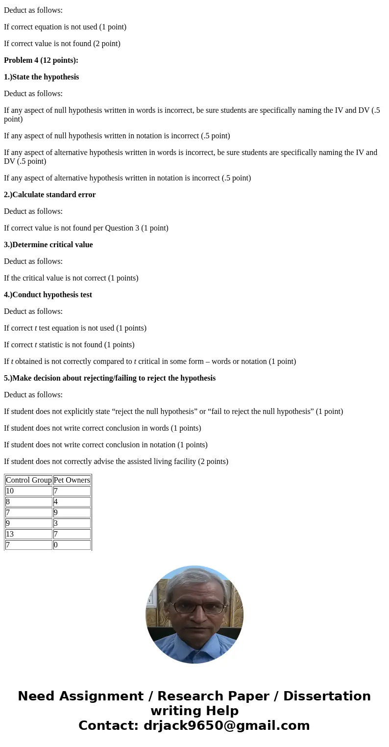 Q3 and Q4: Siegel (1990) found that elderly people who owned dogs were less likely to pay visits to their doctors after upsetting events than were those who did Q3 and Q4: Siegel (1990) found that elderly people who owned dogs were less likely to pay visits to their doctors after upsetting events than were those who did