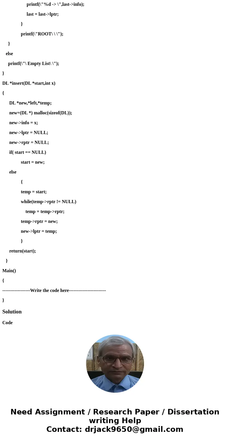 ^^^ Q3. I am trying to implement double linked list but I was failed to write the code so anyone gives the main Code in the main function THANK YOU FOR ADVANCE 