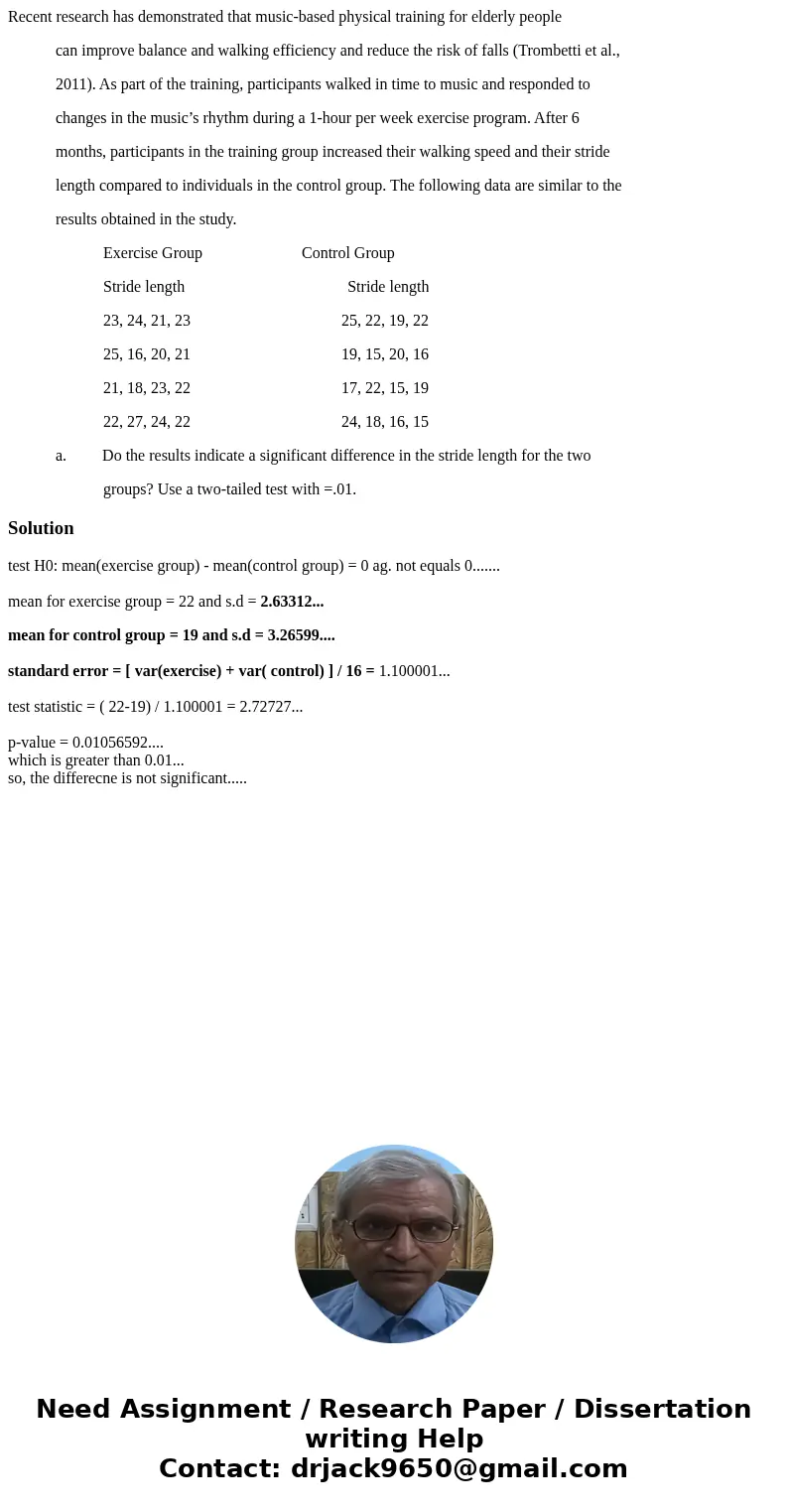 Recent research has demonstrated that music-based physical training for elderly people can improve balance and walking efficiency and reduce the risk of falls ( Recent research has demonstrated that music-based physical training for elderly people can improve balance and walking efficiency and reduce the risk of falls (