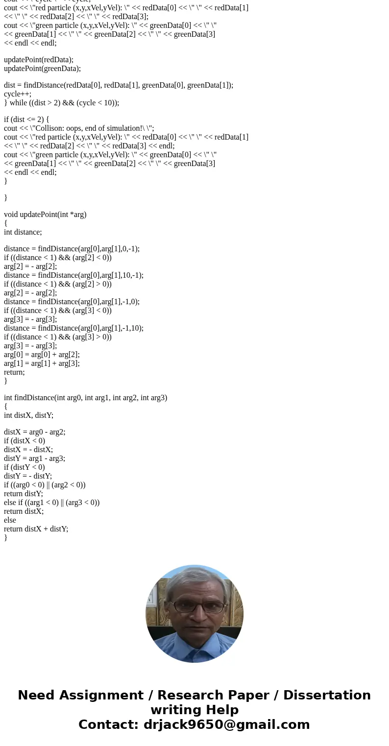 the assignment ask to translate to MIPS // CSc 310 Project 1 Two-Particle Simulation // by William Hsu // 9/27/2011 // // There is a red particle and a green pa the assignment ask to translate to MIPS // CSc 310 Project 1 Two-Particle Simulation // by William Hsu // 9/27/2011 // // There is a red particle and a green pa