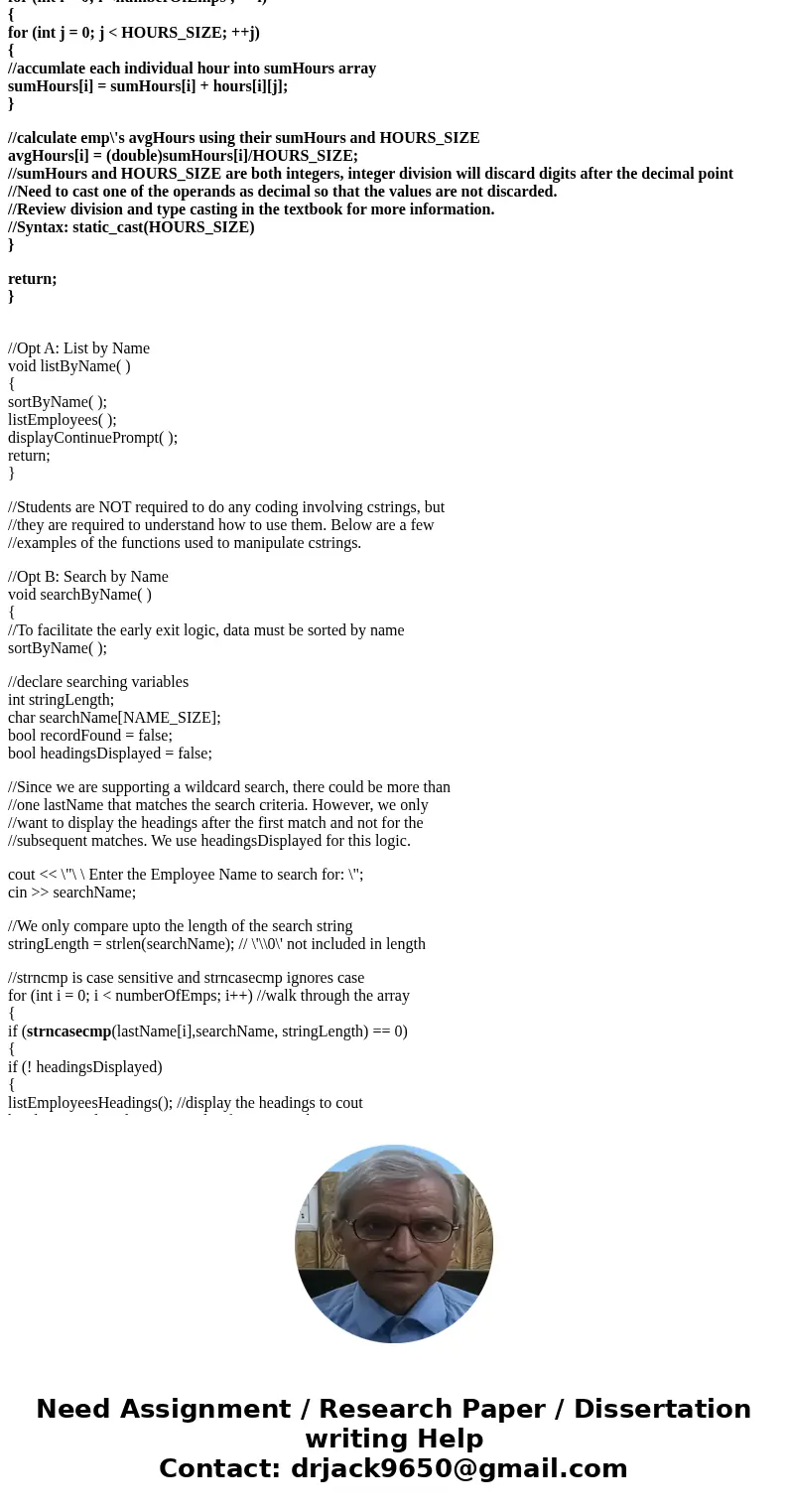 The purpose of this C++ programming project is to allow the student to perform parallel array and multidimensional array processing. The logic for string and Cs The purpose of this C++ programming project is to allow the student to perform parallel array and multidimensional array processing. The logic for string and Cs