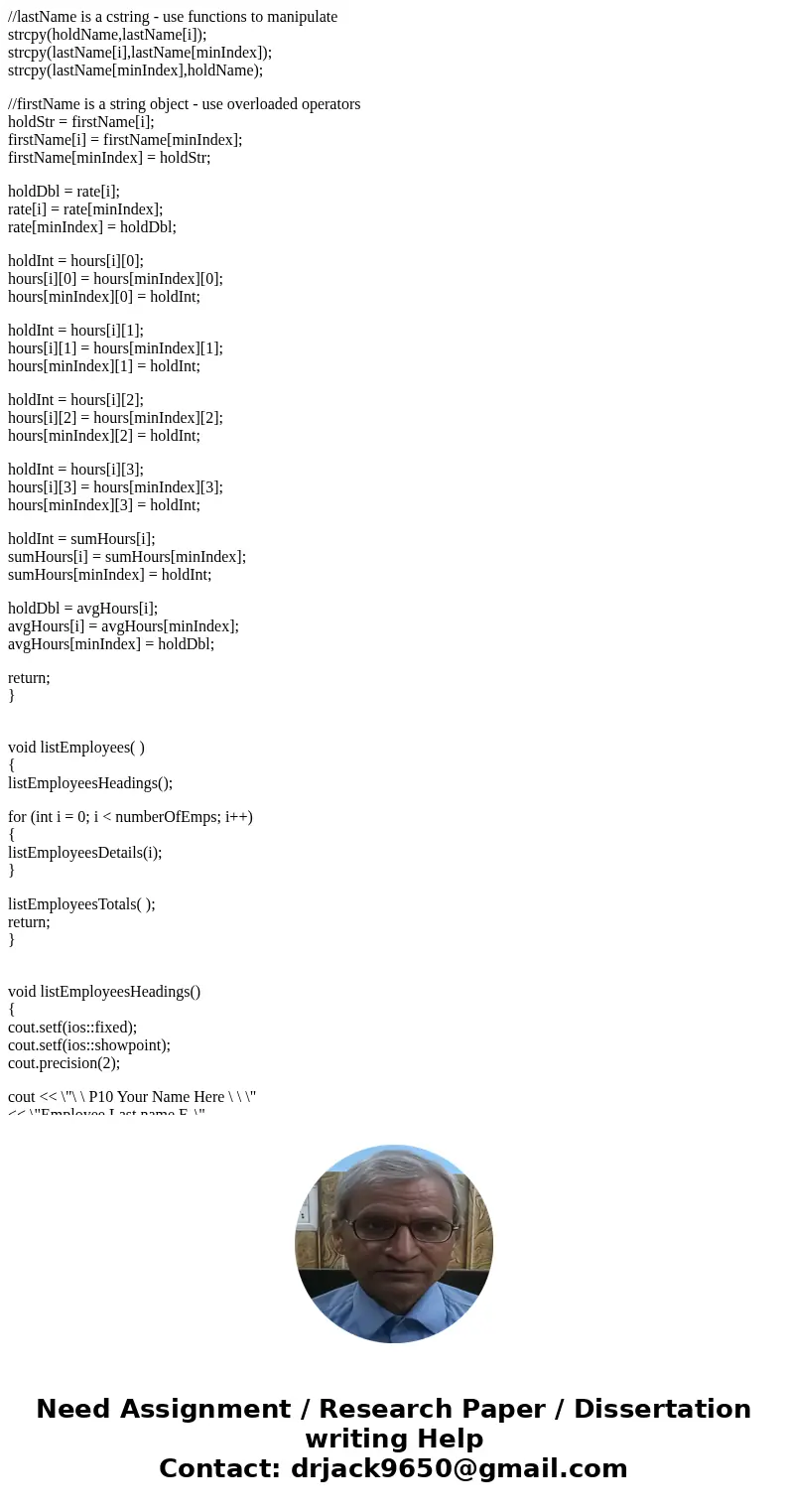 The purpose of this C++ programming project is to allow the student to perform parallel array and multidimensional array processing. The logic for string and Cs The purpose of this C++ programming project is to allow the student to perform parallel array and multidimensional array processing. The logic for string and Cs