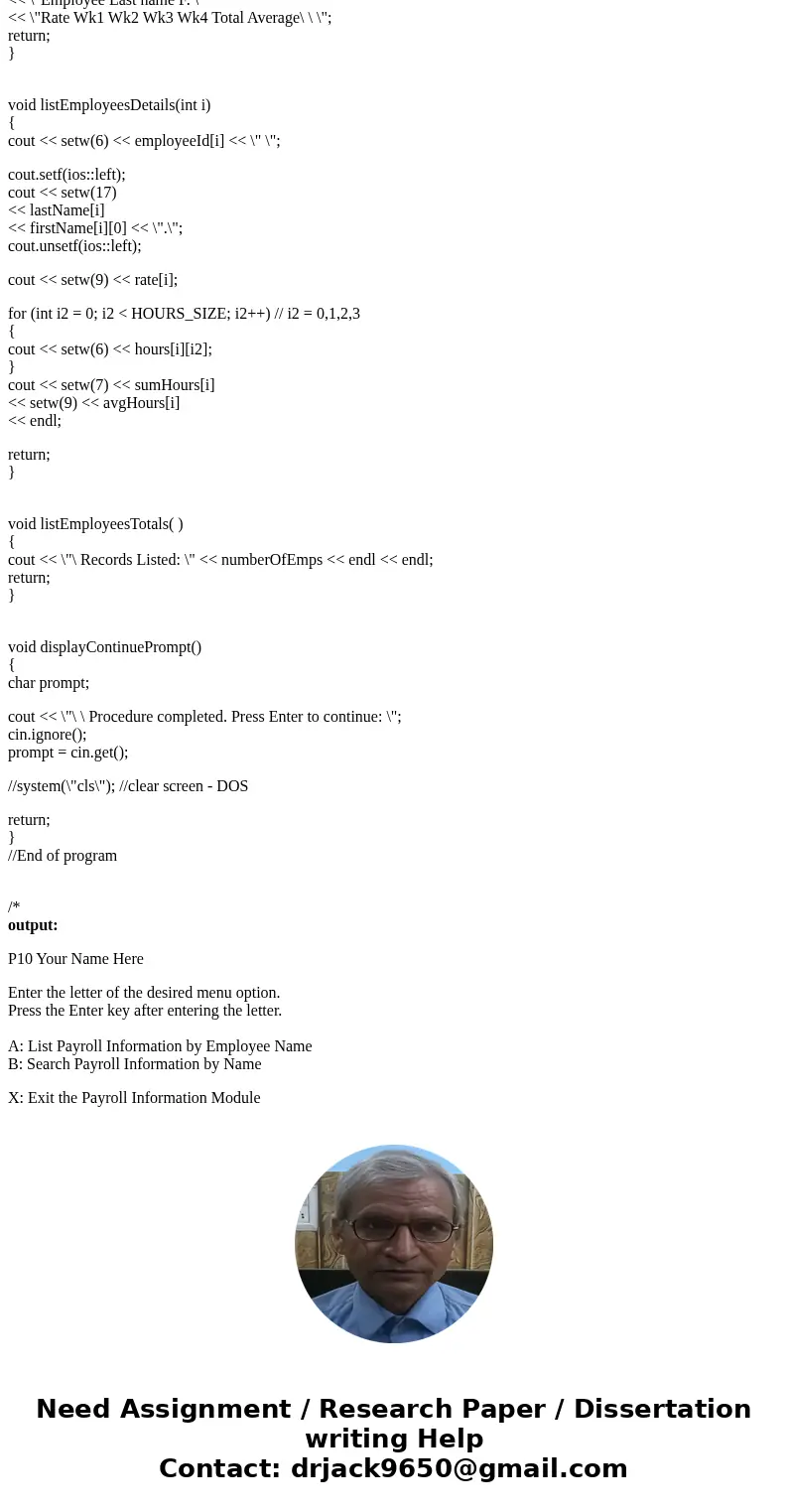 The purpose of this C++ programming project is to allow the student to perform parallel array and multidimensional array processing. The logic for string and Cs The purpose of this C++ programming project is to allow the student to perform parallel array and multidimensional array processing. The logic for string and Cs