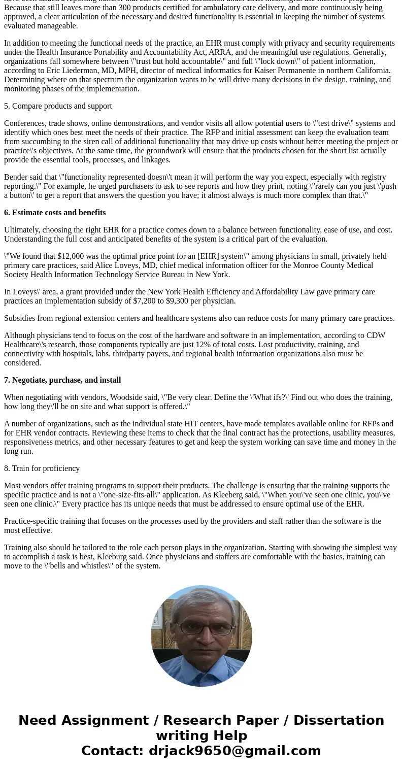 What are some steps that health care facilities must complete prior to the integration of EHR within their facilities? *please answer with enough detail and pro
