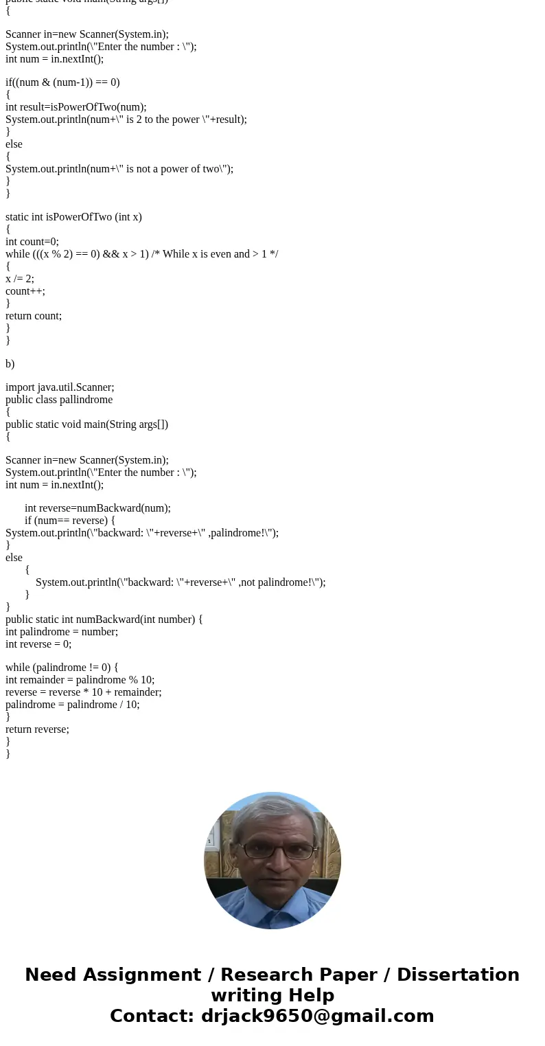 Write a method power0f Two that takes an integer argument and prints to the console what power of 2 the given number is. If the number is not a power of 2. the  Write a method power0f Two that takes an integer argument and prints to the console what power of 2 the given number is. If the number is not a power of 2. the