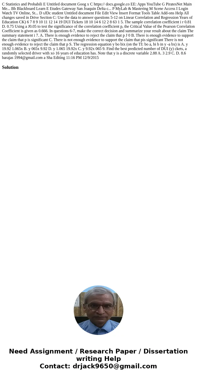  C Statistics and Probabili E Untitled document Goog x C https:// docs.google.co EE: Apps YouTube G PiratesNet Main Me... Bb Blackboard Learn E Etudes Gateway S