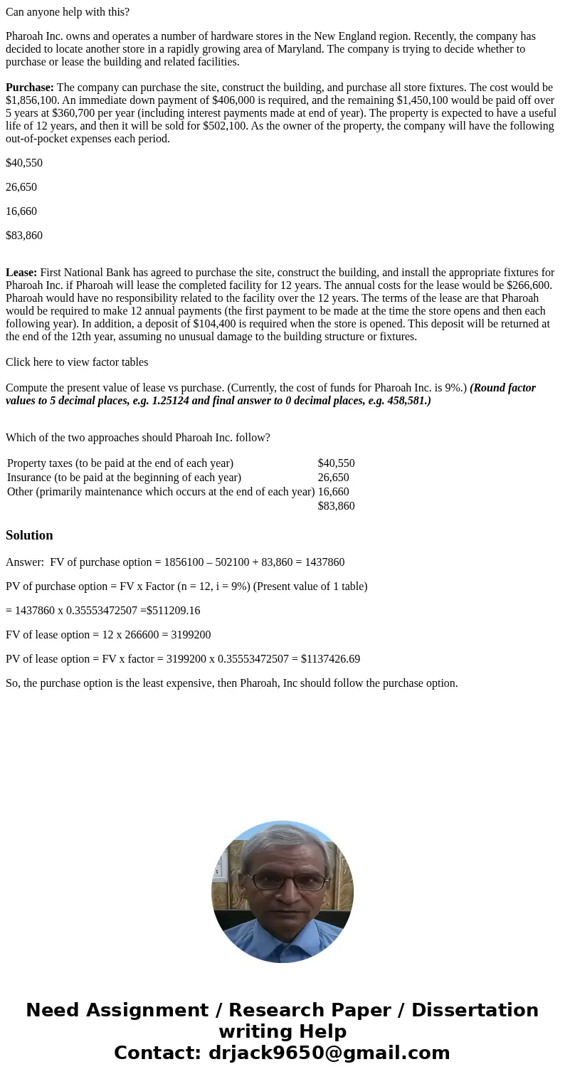 Can anyone help with this? Pharoah Inc. owns and operates a number of hardware stores in the New England region. Recently, the company has decided to locate ano Can anyone help with this? Pharoah Inc. owns and operates a number of hardware stores in the New England region. Recently, the company has decided to locate ano