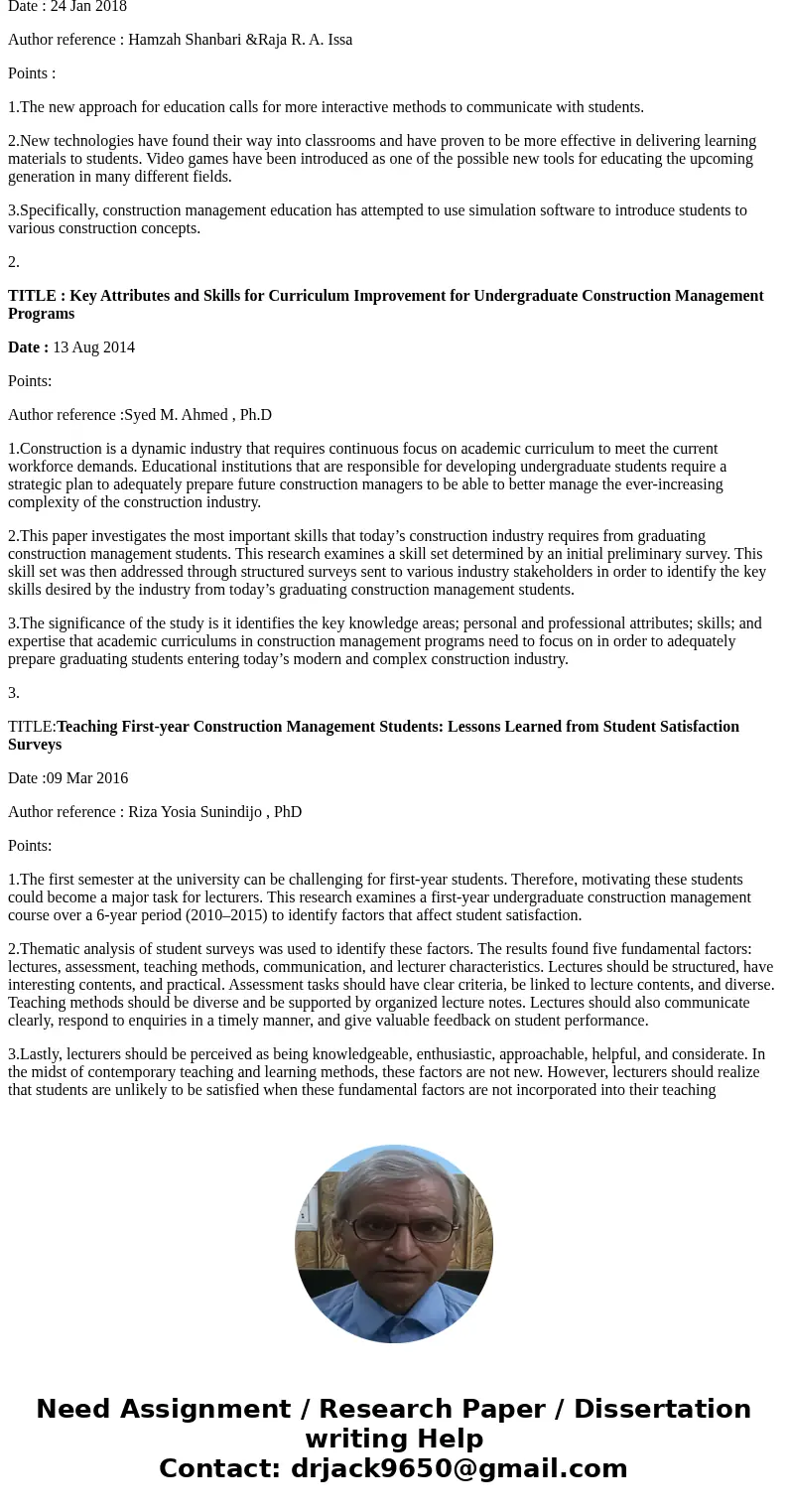 choose three different journals publication in construction management topics this must be related academic research. newer journals from 2013 to 2018 will only