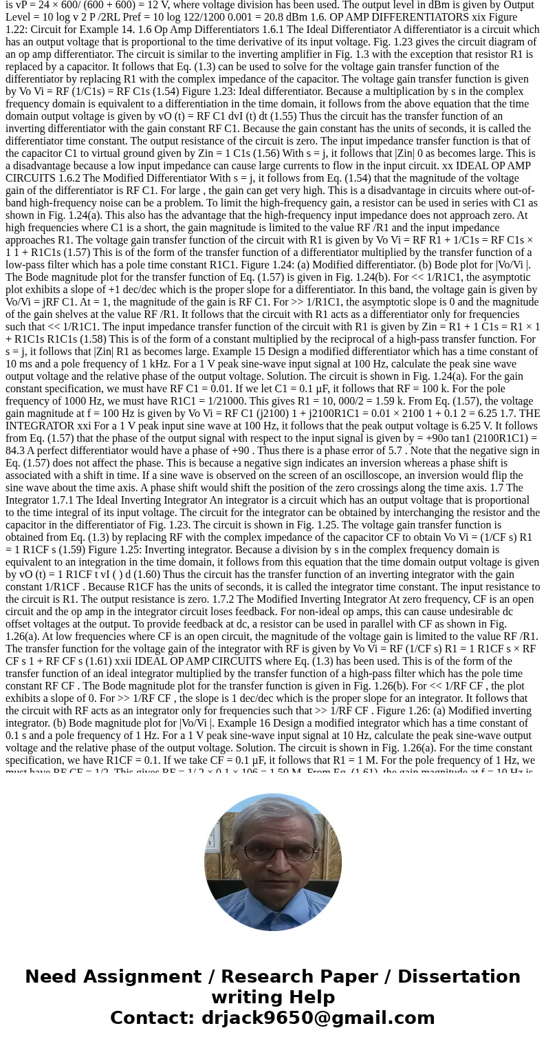Create a MATLAB code for an ideal op amp to design an inverting integrator with aninput resistor of 10 K ohms and an integration time constant of 10-3 s. Find t
