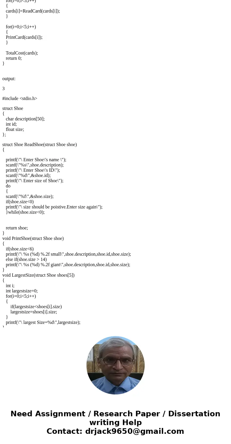 guys I need these answers asap plzzz thanq very muchSolution1 #include <stdio.h> struct Phone { char description[50]; int id; float cost; }; struct Phone 