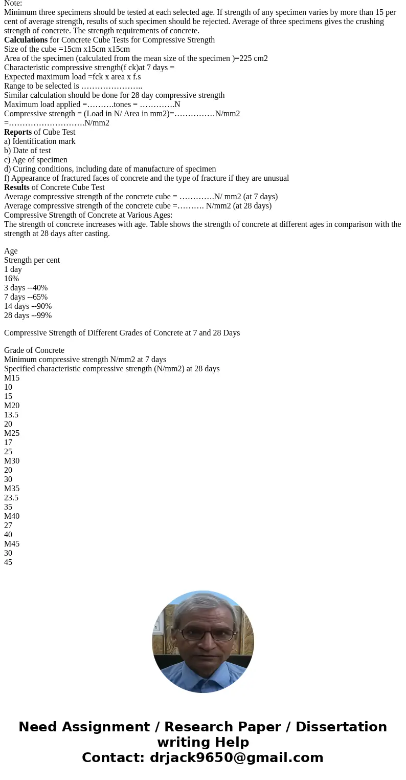  . How are the cube strength, axial compressive strength (i.e., the prism strength), and the axial tensile strength of concrete determined? Solution Procedure: 