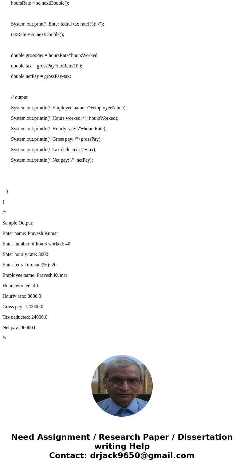 I need help with the tax part. A code for the program would be good, thanks. Write ajava program (called payroll.java) that reads worker\'s payroll information 