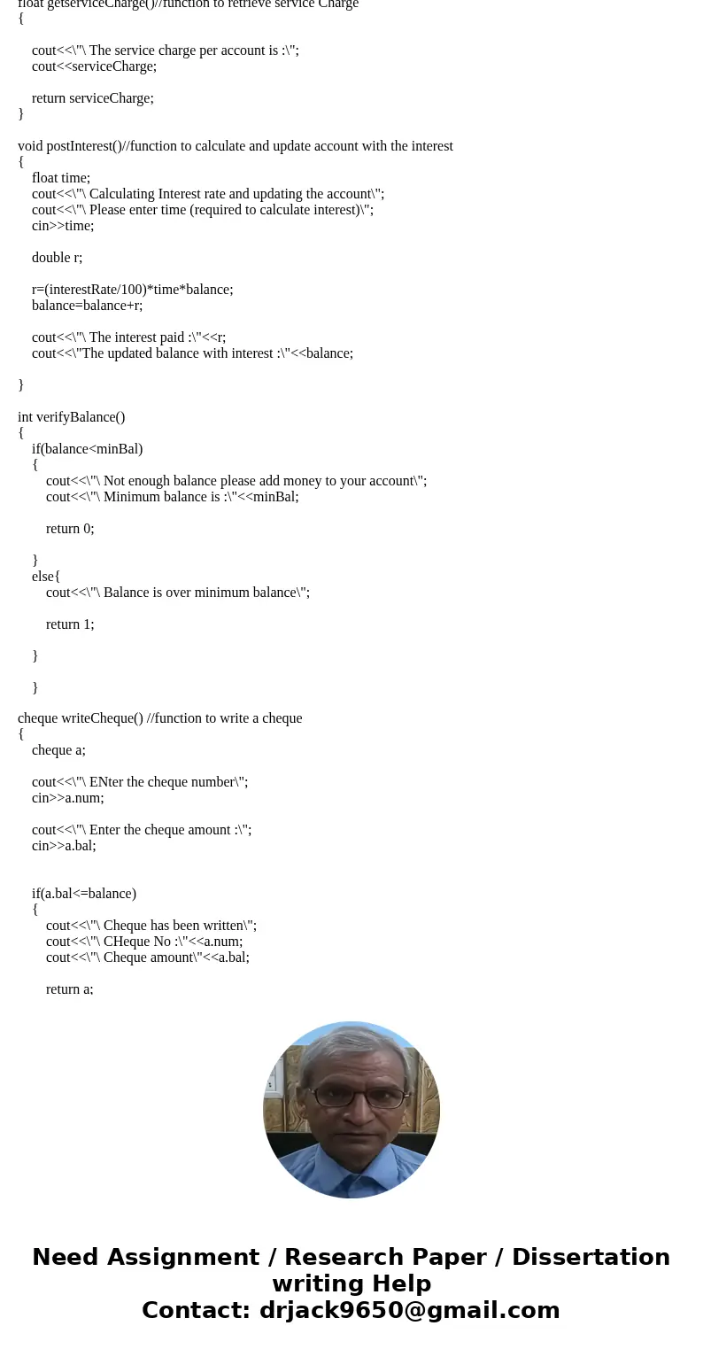 I need to create a bankAccount class, checkingAccount class, and a savingsAccount class. I understand how to create the base class for the most part, but I\'m h I need to create a bankAccount class, checkingAccount class, and a savingsAccount class. I understand how to create the base class for the most part, but I\'m h