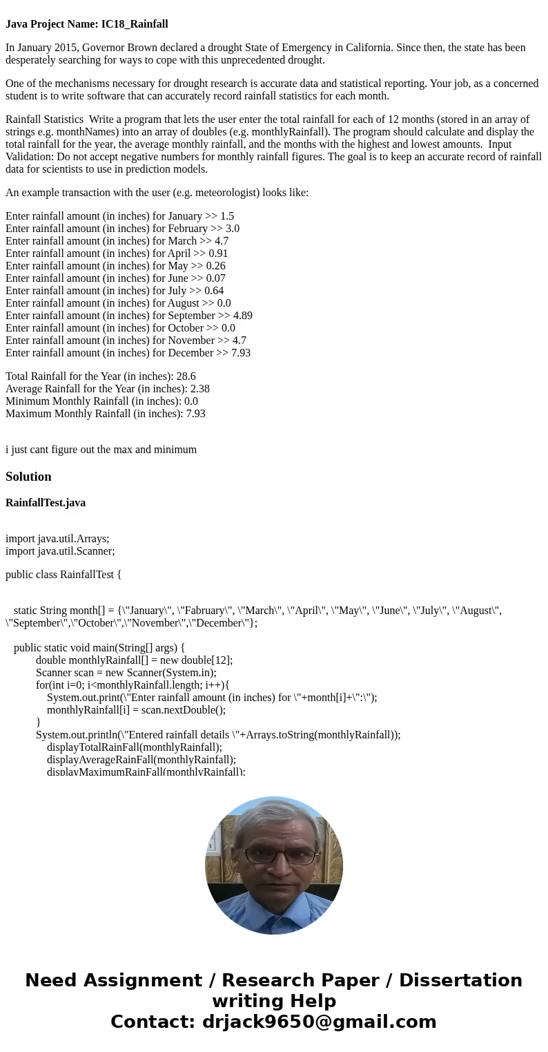 Java Project Name: IC18_Rainfall In January 2015, Governor Brown declared a drought State of Emergency in California. Since then, the state has been desperatel  Java Project Name: IC18_Rainfall In January 2015, Governor Brown declared a drought State of Emergency in California. Since then, the state has been desperatel