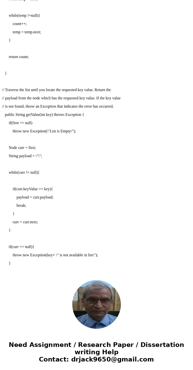 Linked Lists NOTICE: There are NO static variables allowed. The only class that a static method is allowed is in theTestDriver class. The only static method tha