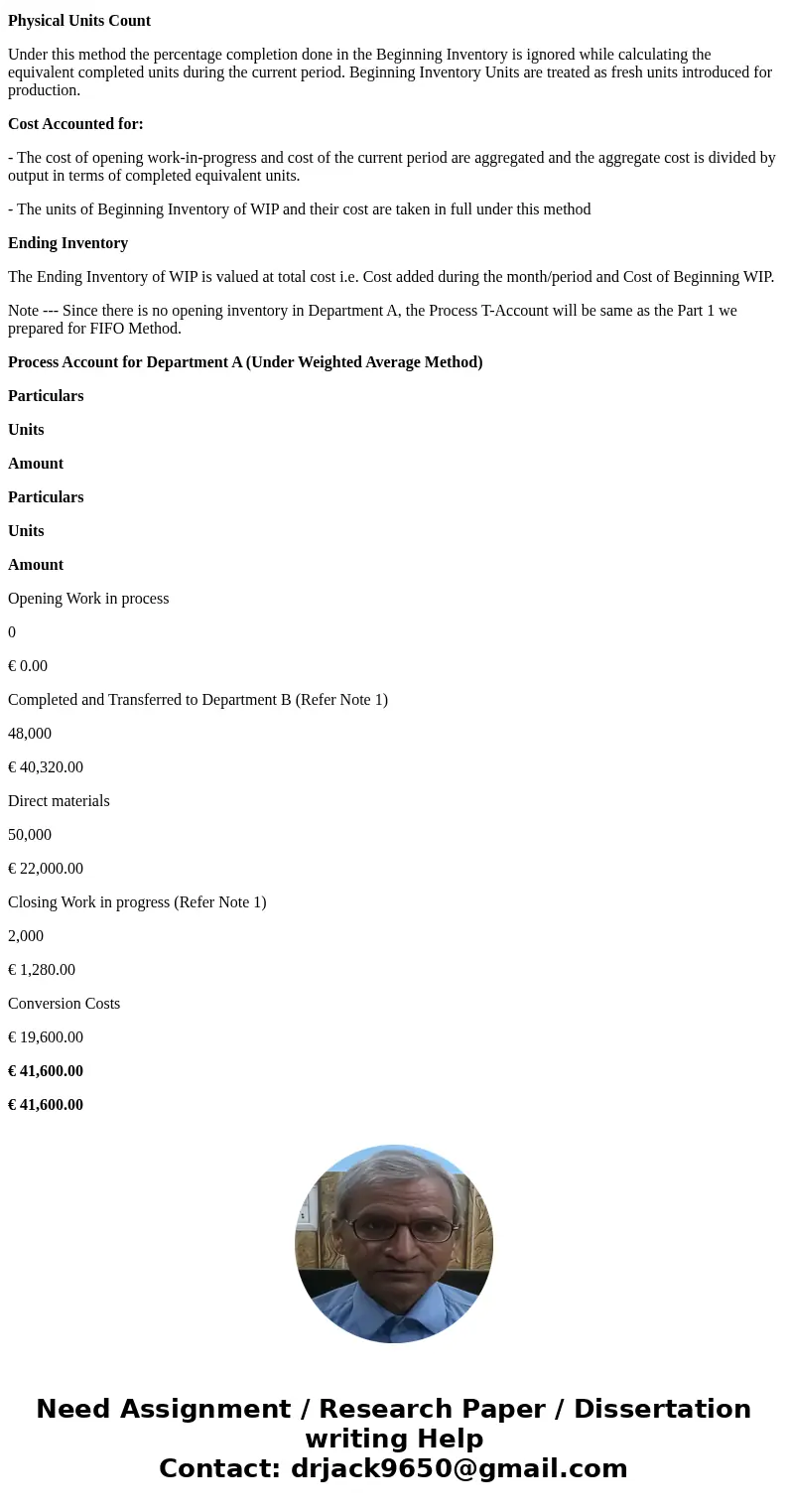  Lucan Limited has two processes. Material is introduced at the beginning of the process in Department A, and additional material is added at the end of the pro