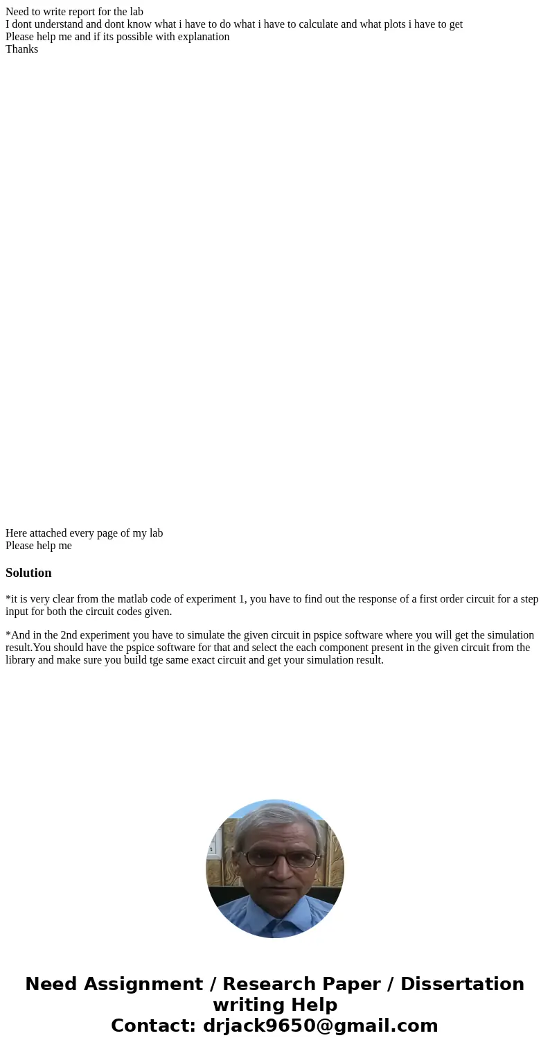 Need to write report for the lab I dont understand and dont know what i have to do what i have to calculate and what plots i have to get Please help me and if i Need to write report for the lab I dont understand and dont know what i have to do what i have to calculate and what plots i have to get Please help me and if i