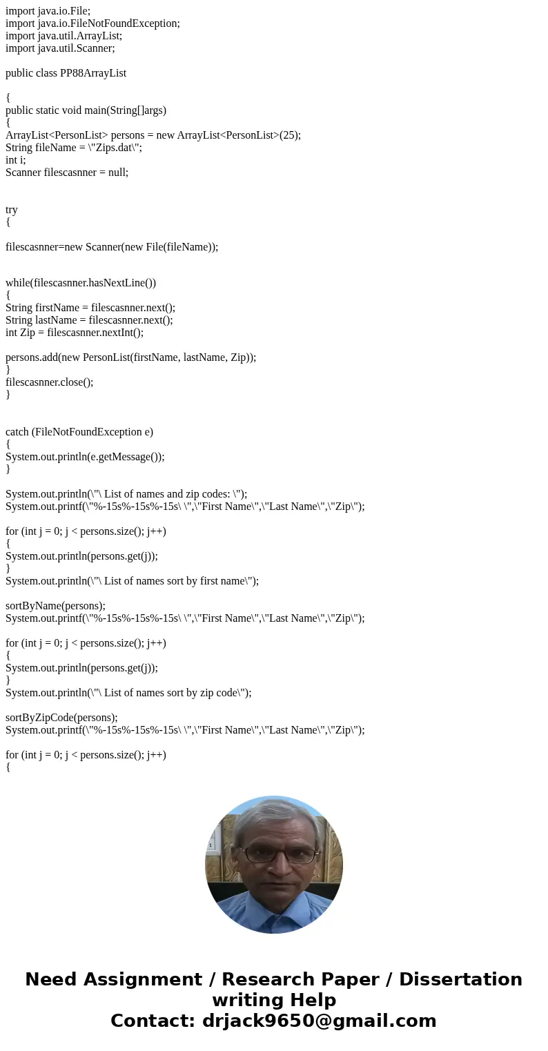 Not sure why my program wont run. //Programmer: S.Villegas helper Noah //File name: PP88ArrayList.java //Description: //**************************** import java
