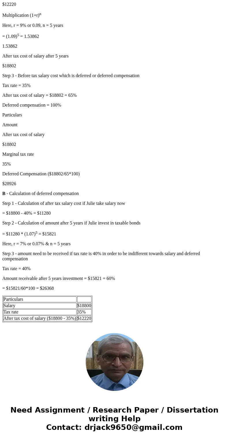 The following information applies to the questions displayed below.] XYZ Corporation has a deferred compensation plan under which it allows certain employees to