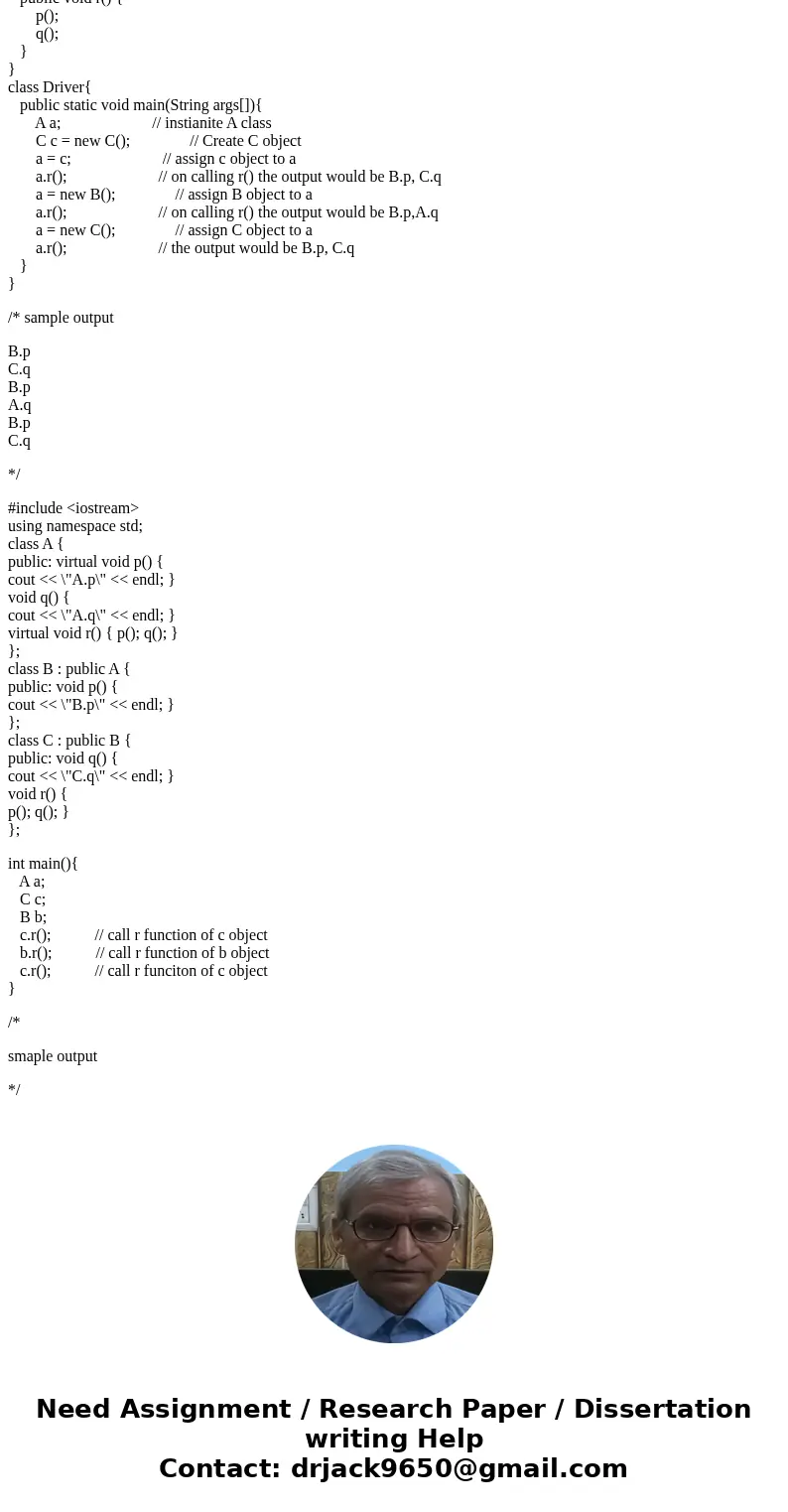 The uncompleted programs to run in Java and in C++ are given below. Note that you need to create a driver class with the main method to run the Java program. Al