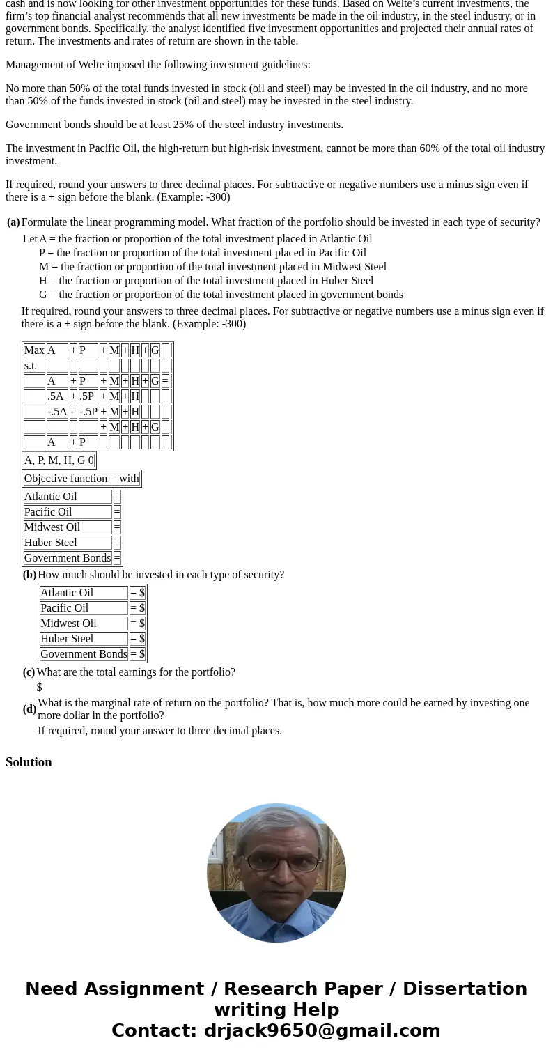 Welte Mutual Funds, Inc., is located in New York City. Welte just obtained $100,000 by converting industrial bonds to cash and is now looking for other investme
