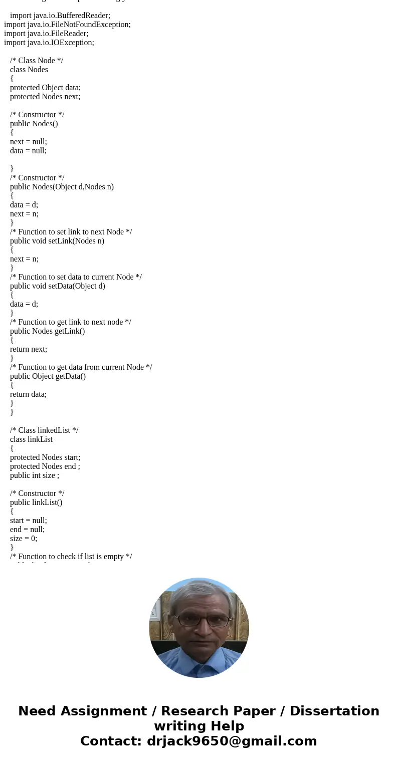 Write a Java Class to Implement a Generic Linked List Your list must be implemented as a singly-linked list of generic nodes, where each Node object has two ins Write a Java Class to Implement a Generic Linked List Your list must be implemented as a singly-linked list of generic nodes, where each Node object has two ins